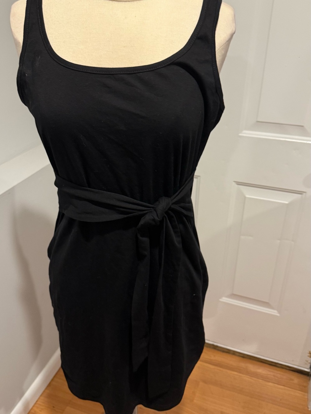 Others Follow Black Sleeveless Tie-Waist Mini Dress (50)